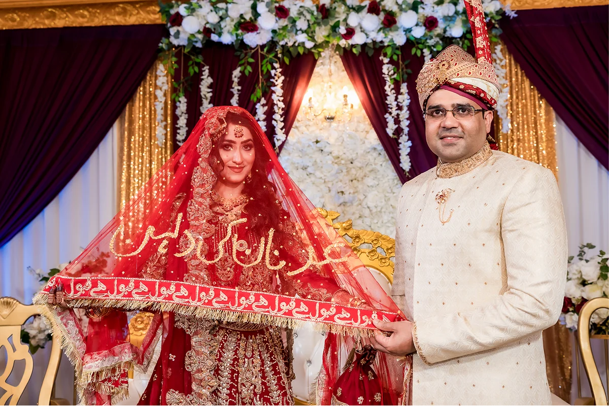 Rukhsati family moment at a Pakistani Muslim wedding in Houston